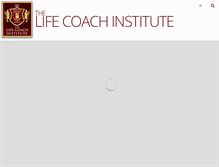 Tablet Screenshot of lifecoachinstitute.com